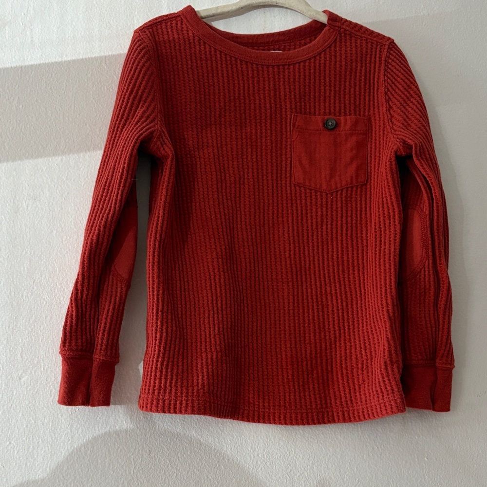 Old Navy Kids' Textured Red Long Sleeve Tee